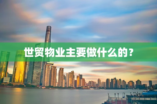 世贸物业主要做什么的？