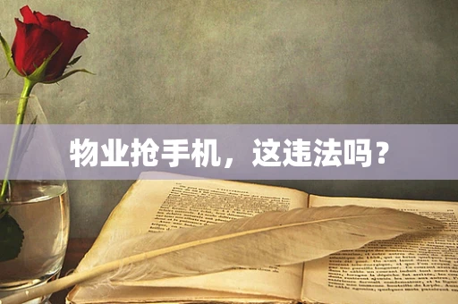 物业抢手机，这违法吗？