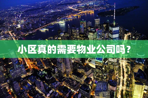 小区真的需要物业公司吗？