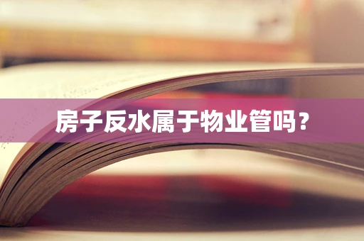 房子反水属于物业管吗？