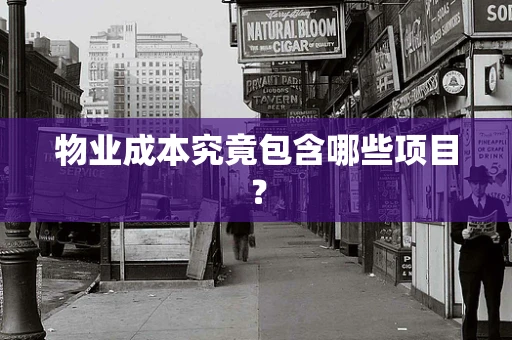 物业成本究竟包含哪些项目？