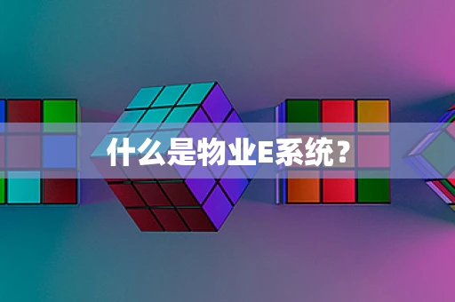 什么是物业E系统？
