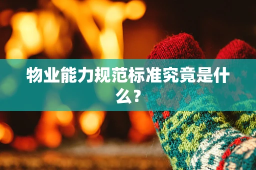 物业能力规范标准究竟是什么？